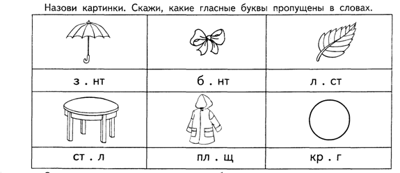 гласные буквы